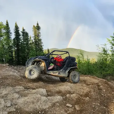 SxS side-by-side on Alaskan mountain trail