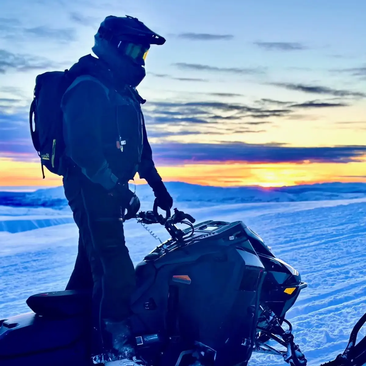Snowmobile group photo