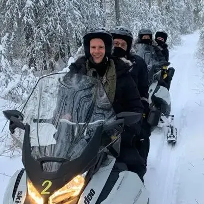 ATV riders on Alaskan dirt trail